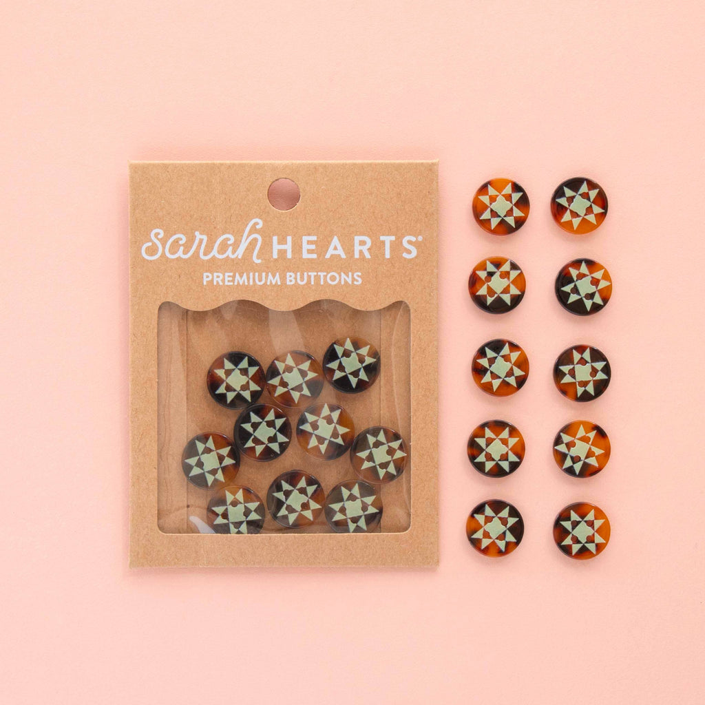 Buttons - Quilt Star Small 5/8"