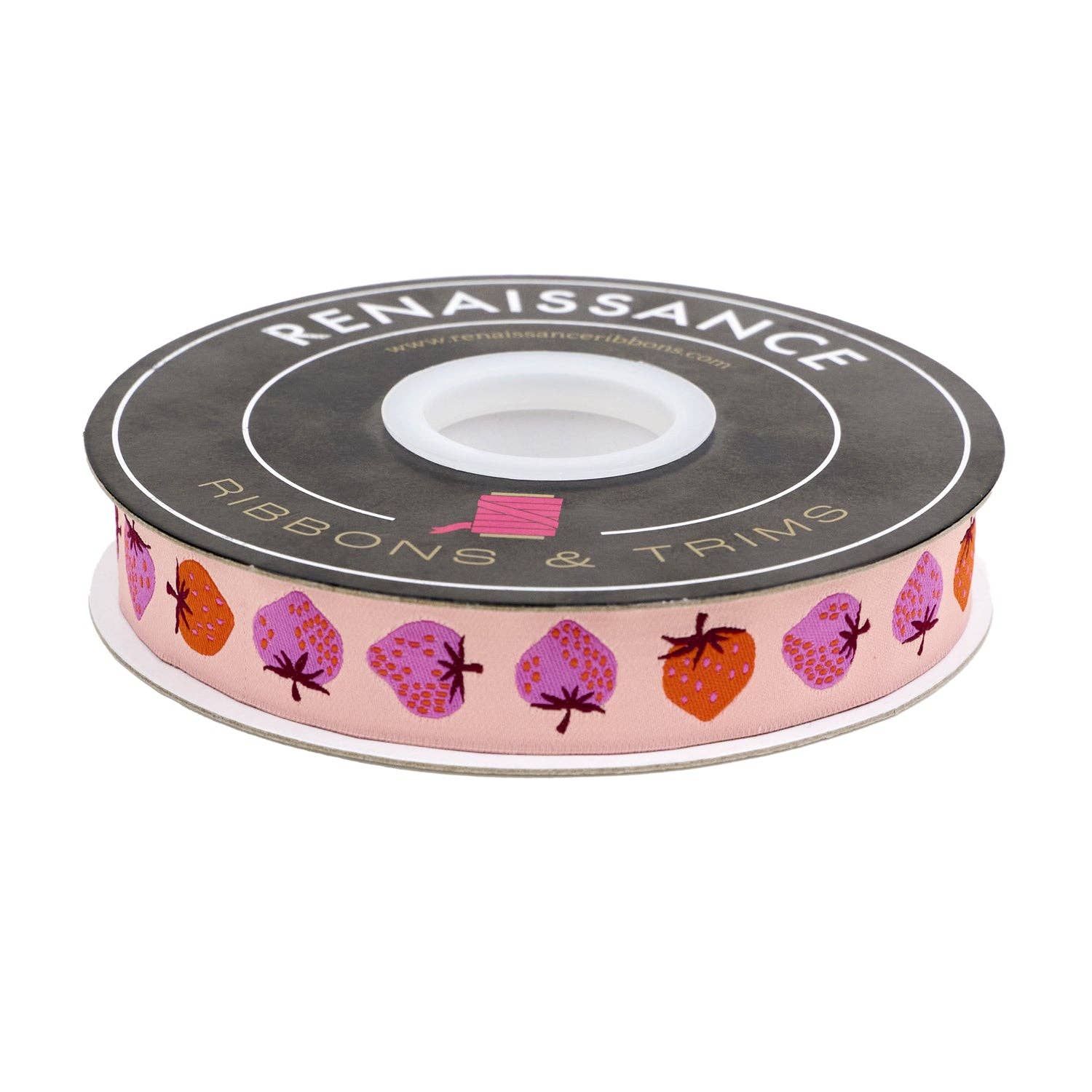 Strawberry in Peach Cream - Ribbon 7/8" width