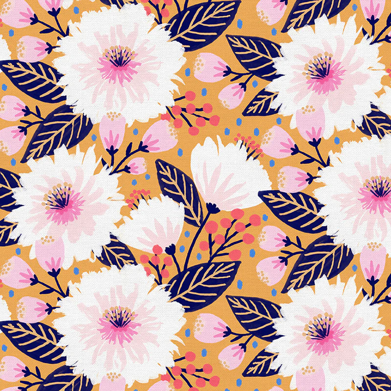 Vibrant Blooms – Dahlia Party – Gold