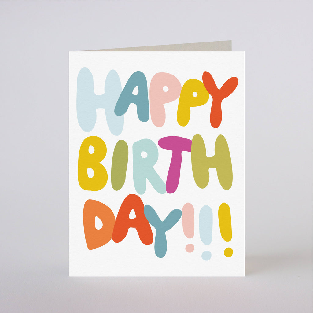 Birthday Balloon Letters Notecard