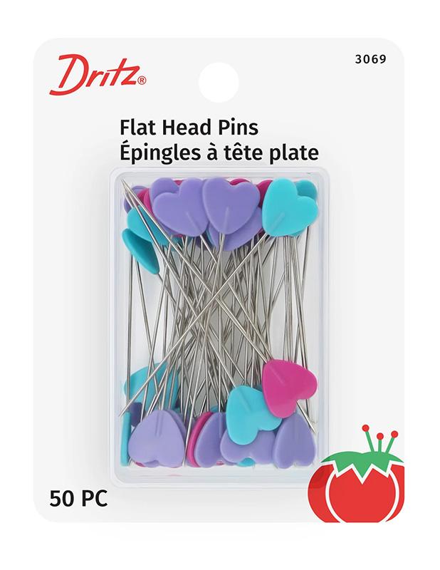 Dritz Flat Head Heart Pins