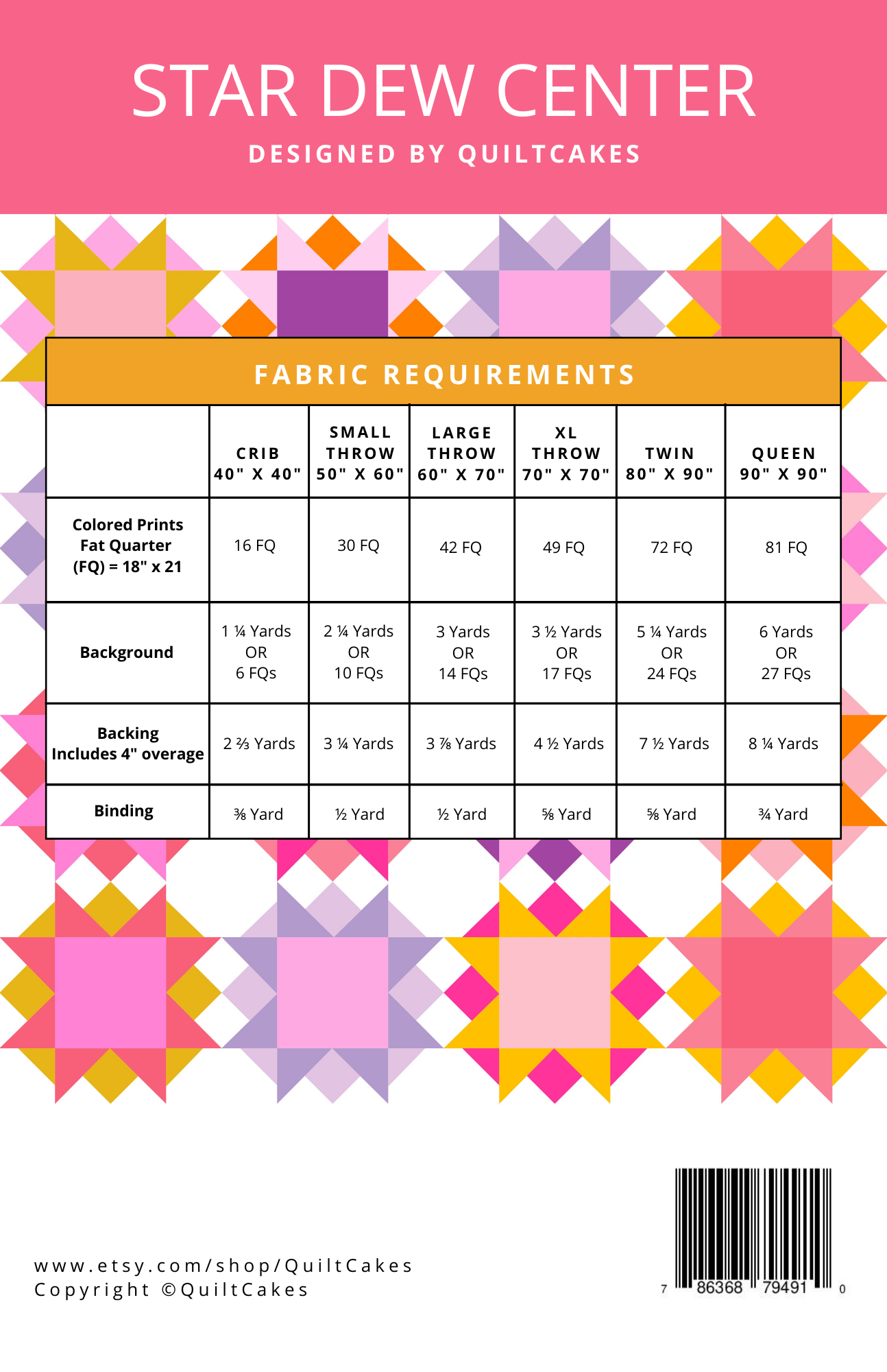 Star Dew Centers Quilt Pattern