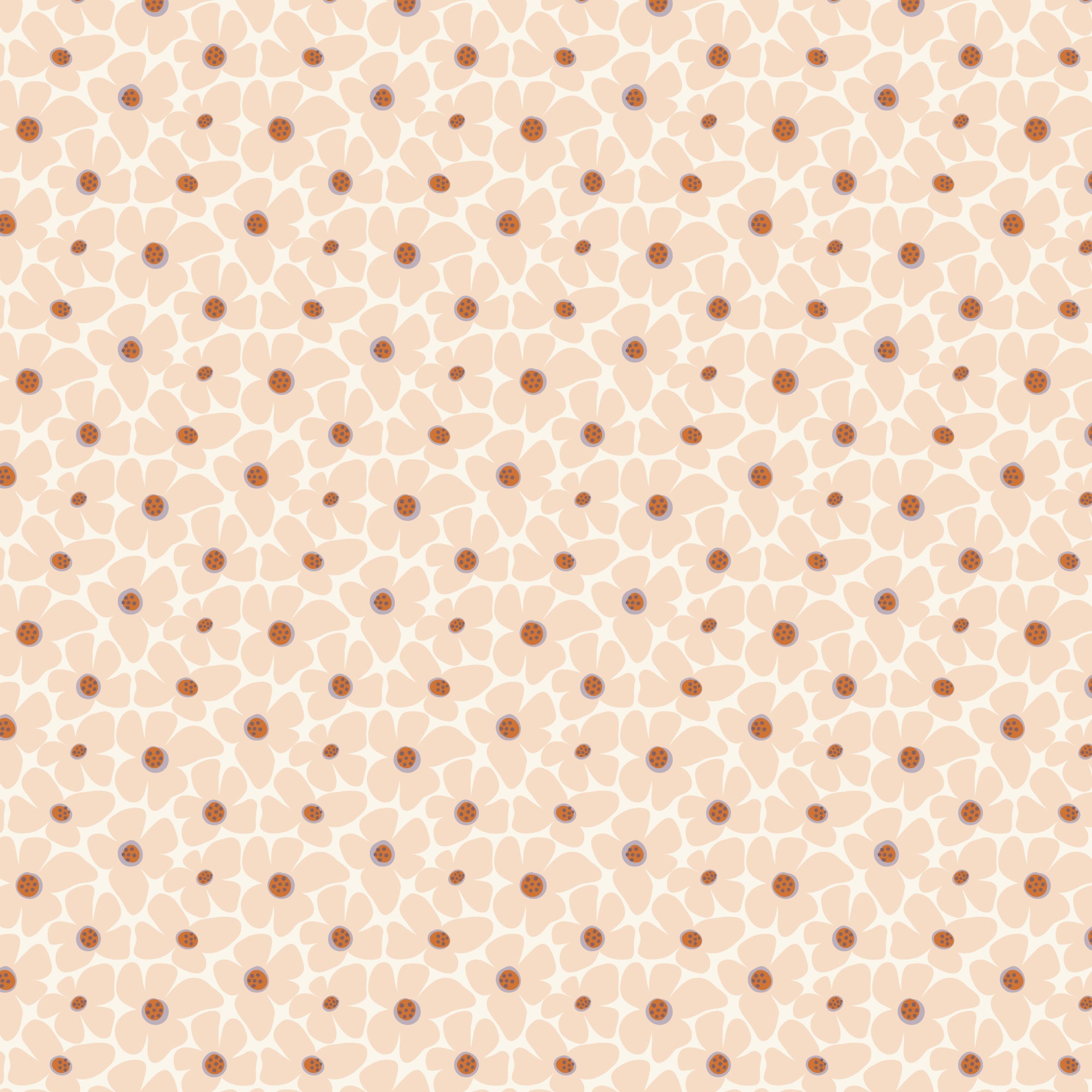Whimsical Forest Floor Clover Meadow Peach