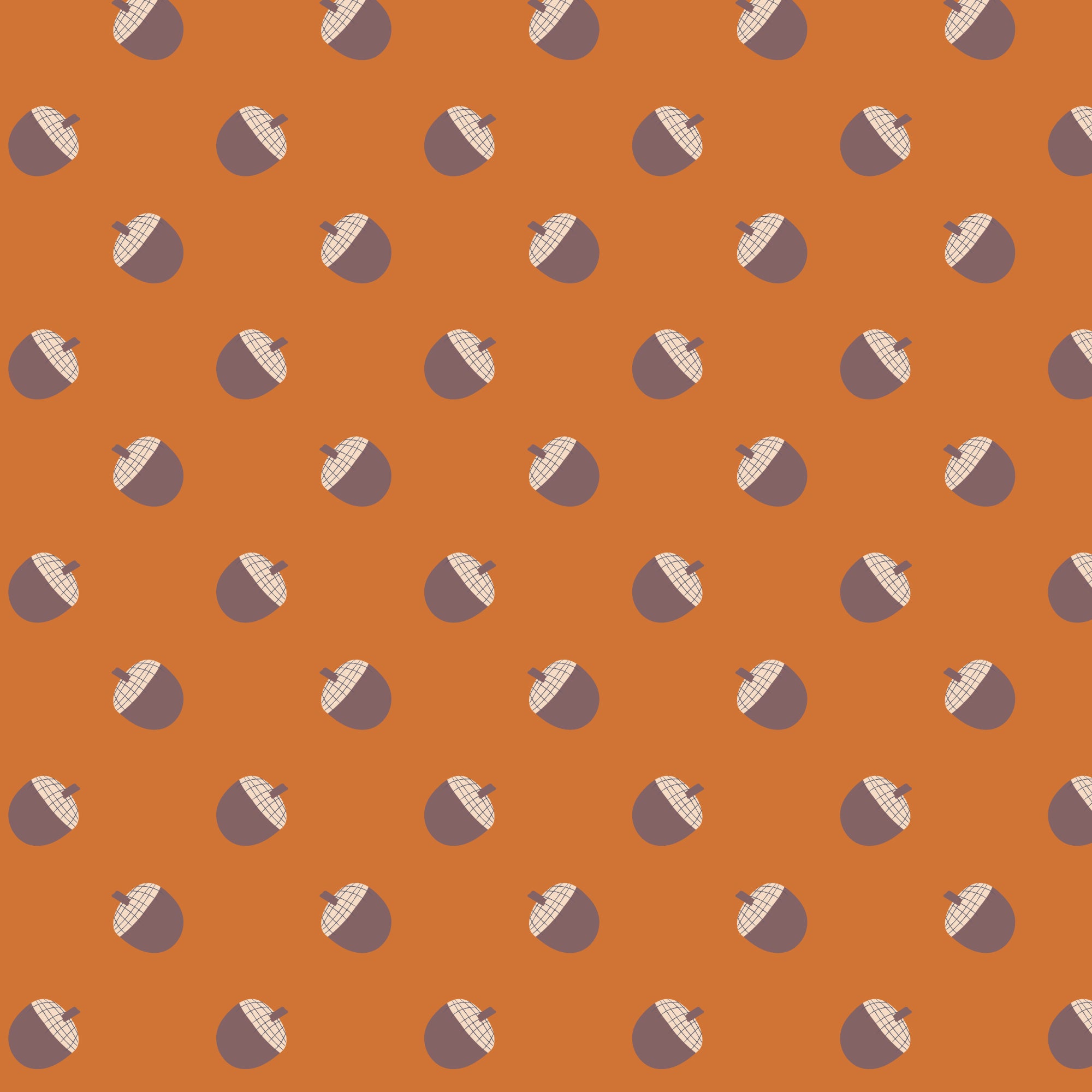 Whimsical Forest Floor Acorns Pumpkin