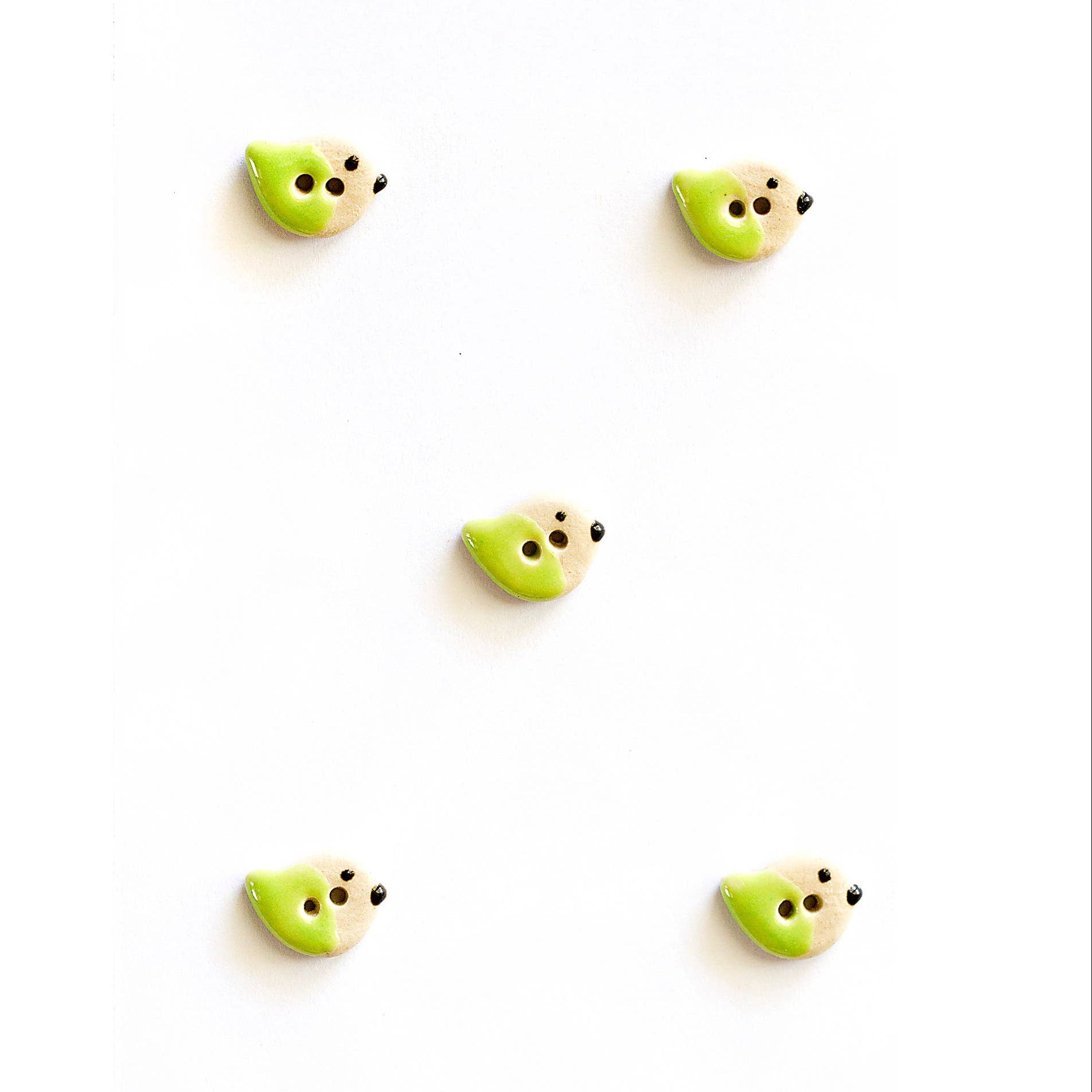 Green Bird Buttons (L579)