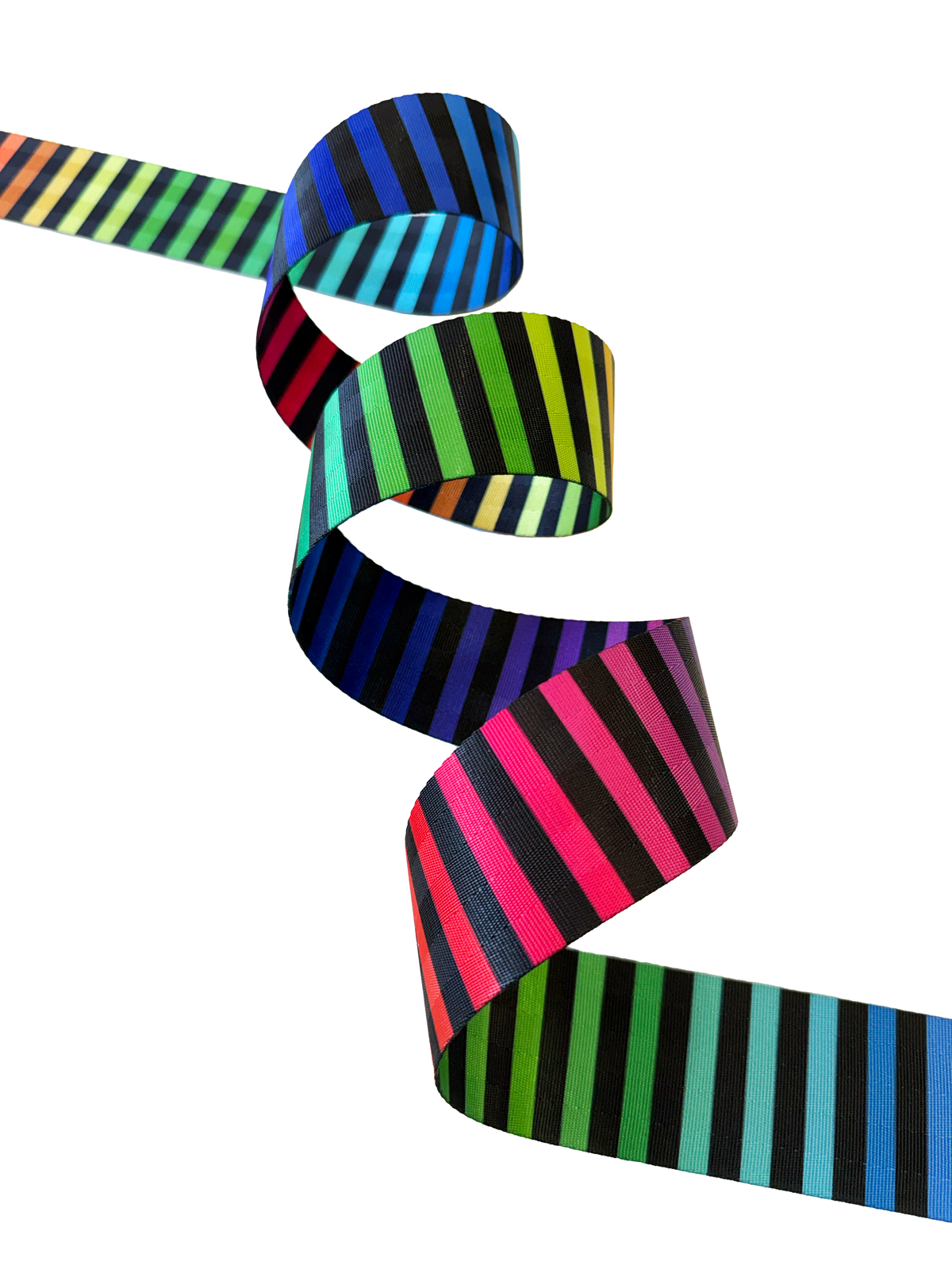 Rainbow Stripe Webbing 2in Wide