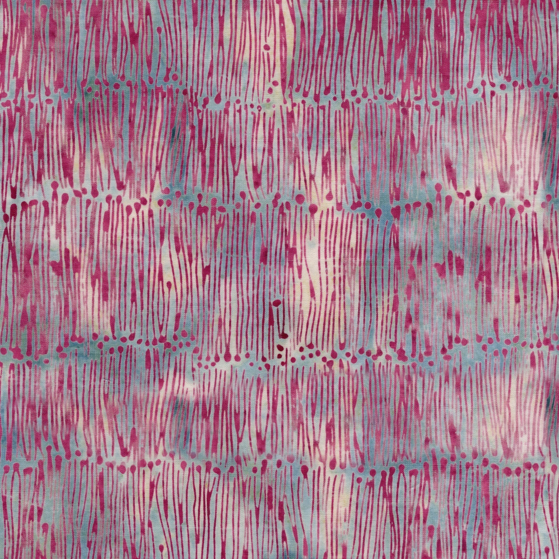 Meadow Brook Batik Lines with Dots - Blue Heavenly
