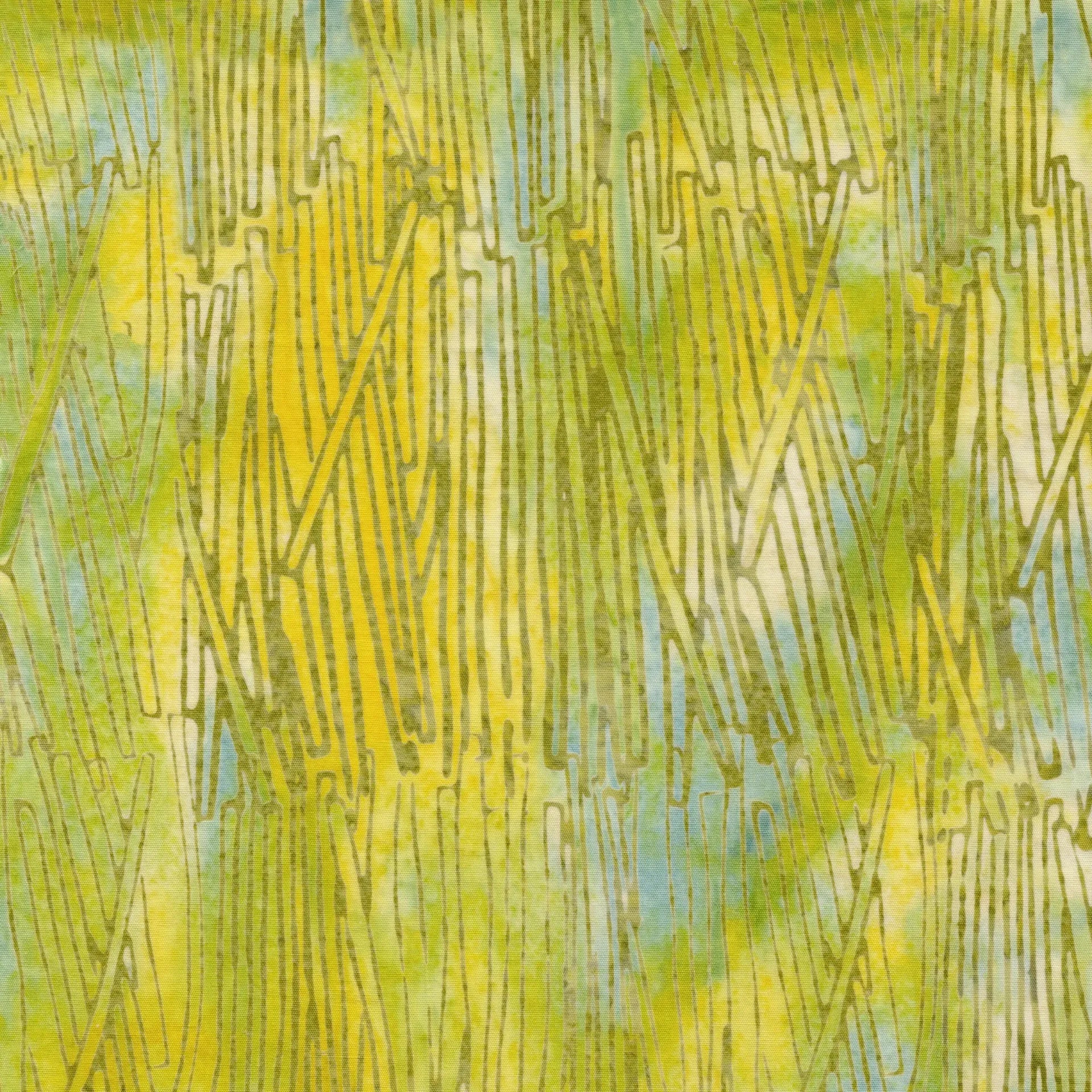 Meadow Brook Batik Sticks Multi Green Yellow Blue