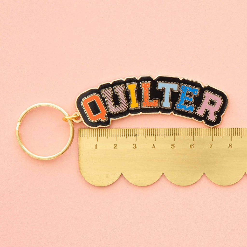 Quilter Enamel Keychain