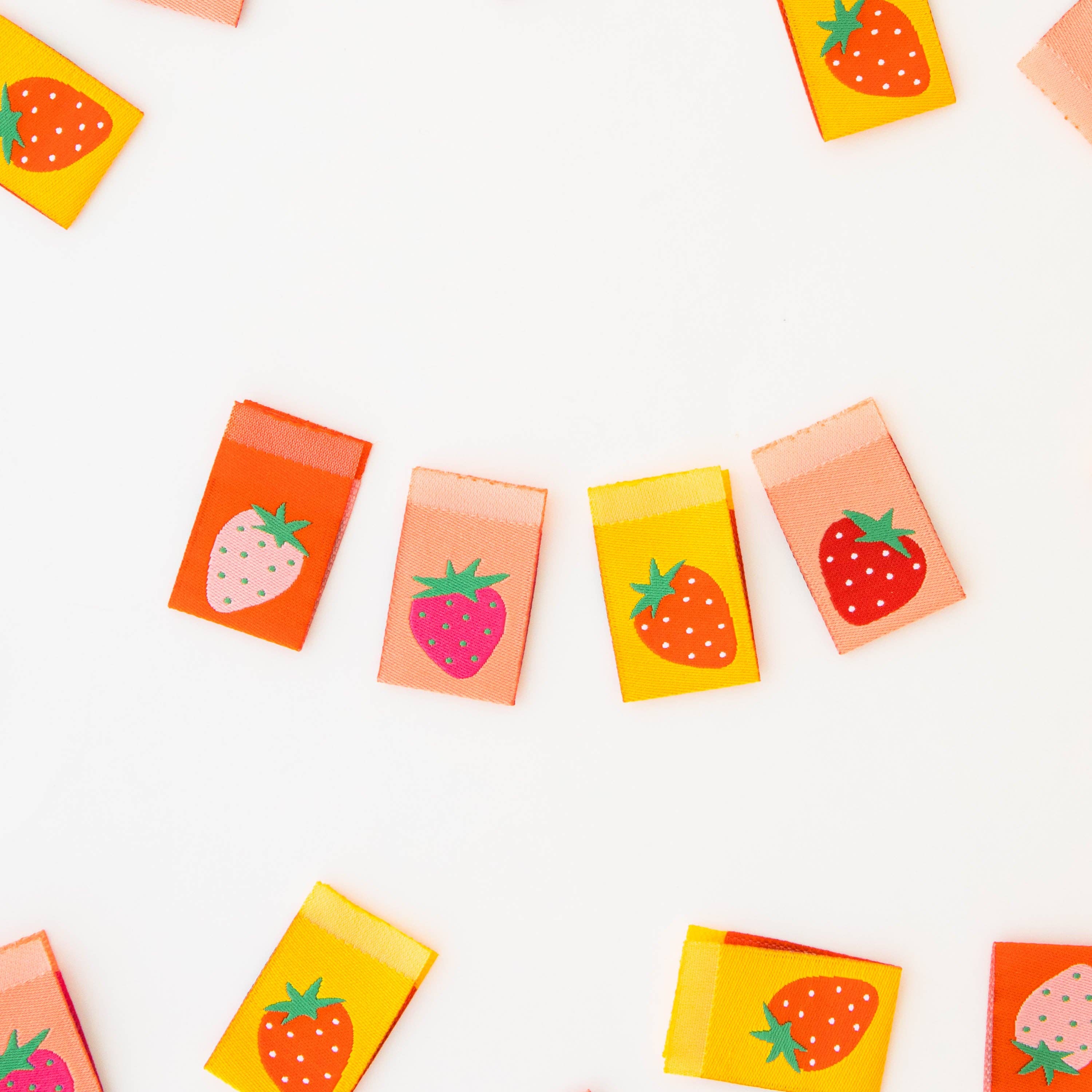 Strawberry Sewing Labels