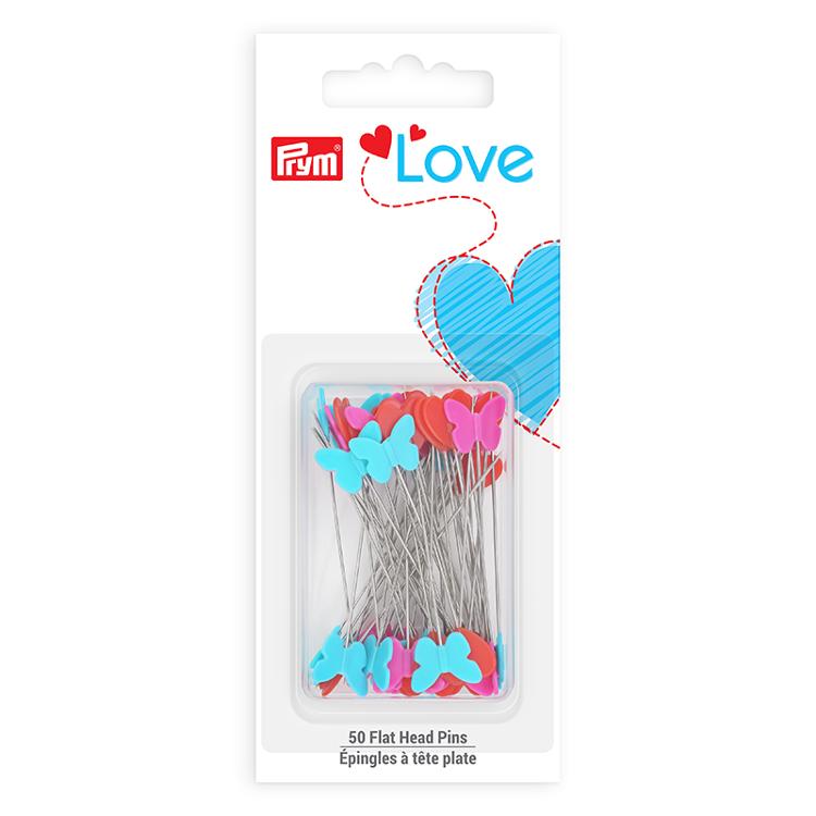 Prym Love Flat-Head Pins 50-Pack