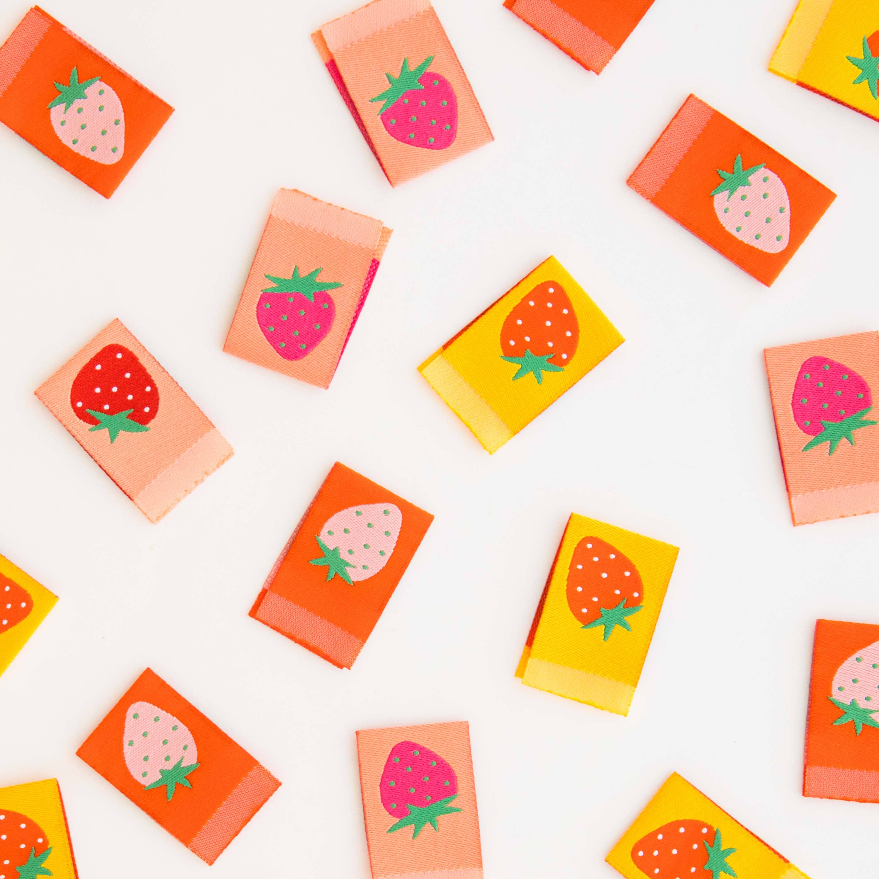 Strawberry Sewing Labels