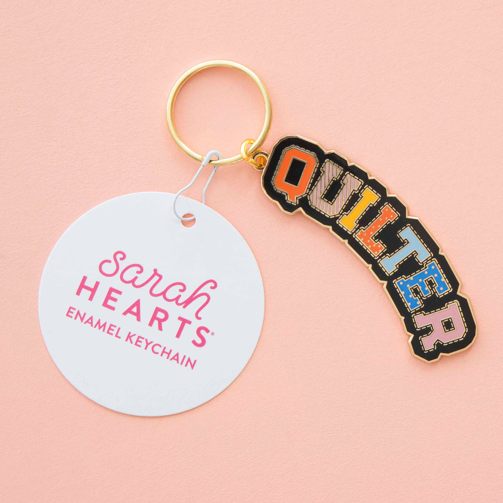 Quilter Enamel Keychain