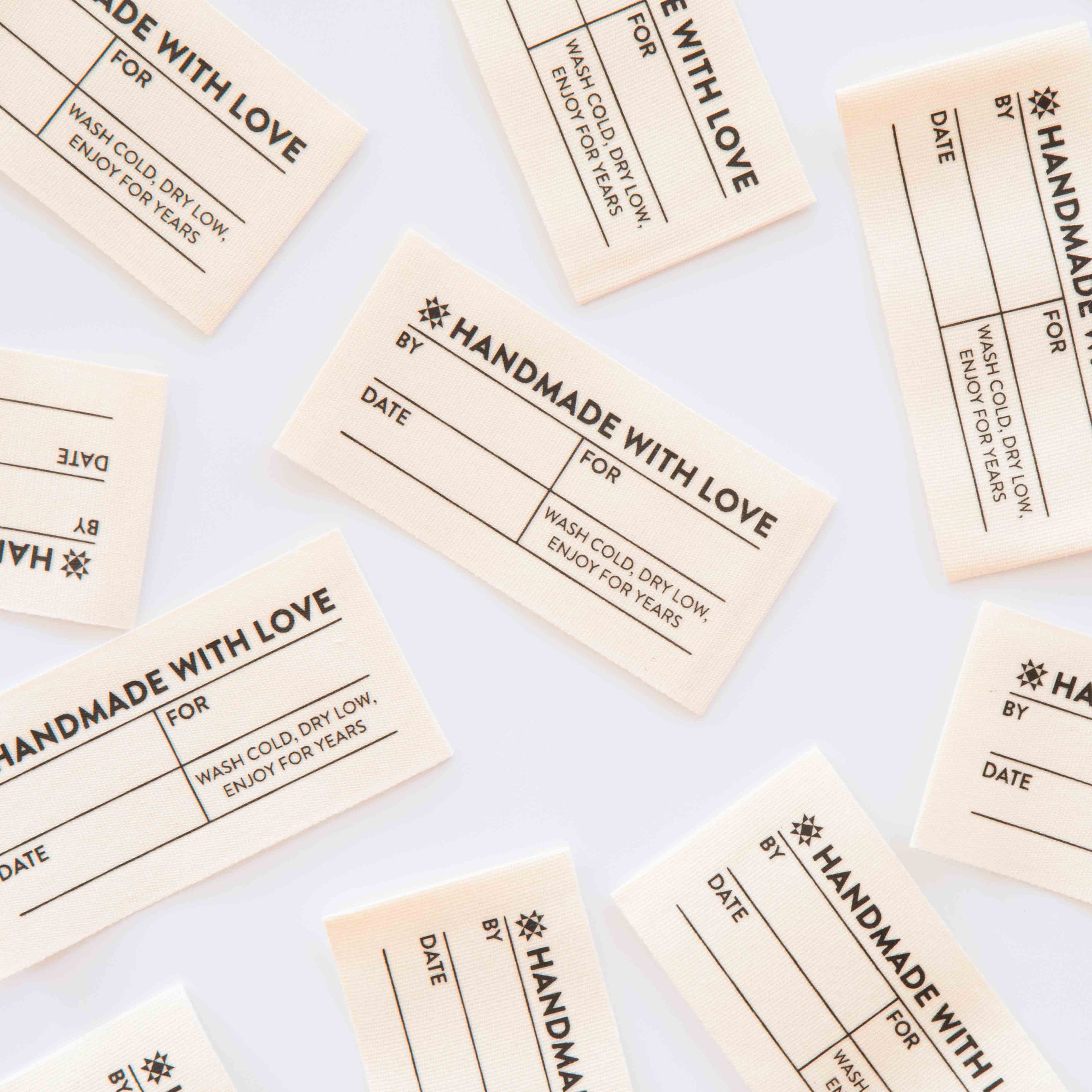 Handmade Organic Cotton Write-In Labels