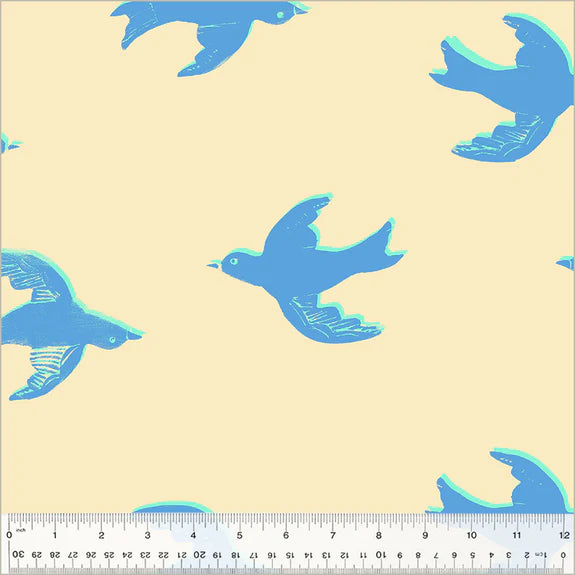 Wideback 108" Meadows Bluebird - Ivory