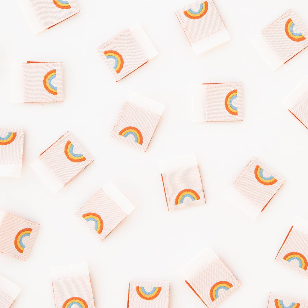 Mini Rainbow Woven Sewing and Quilting Labels