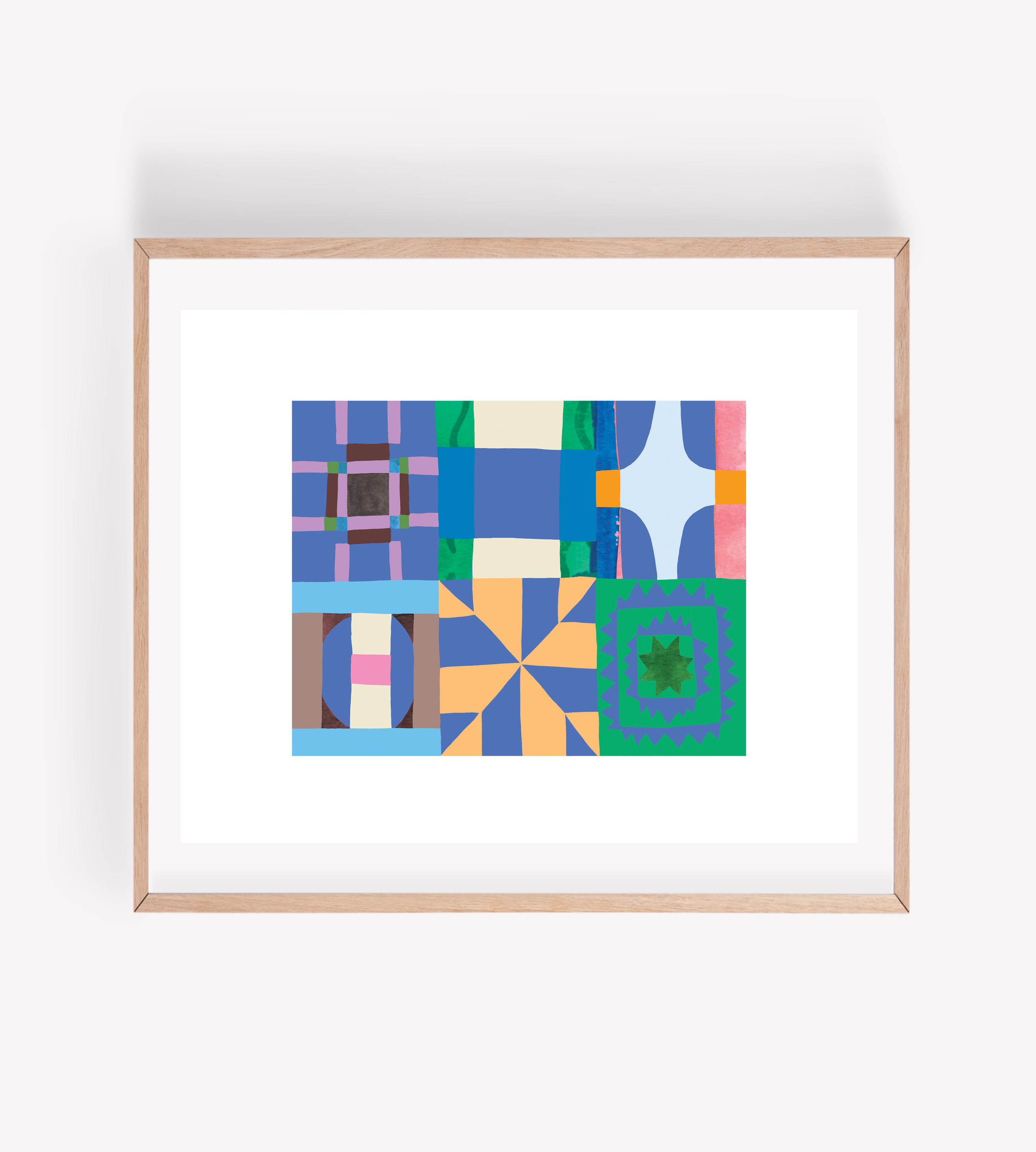 Blue Quilt Art Print