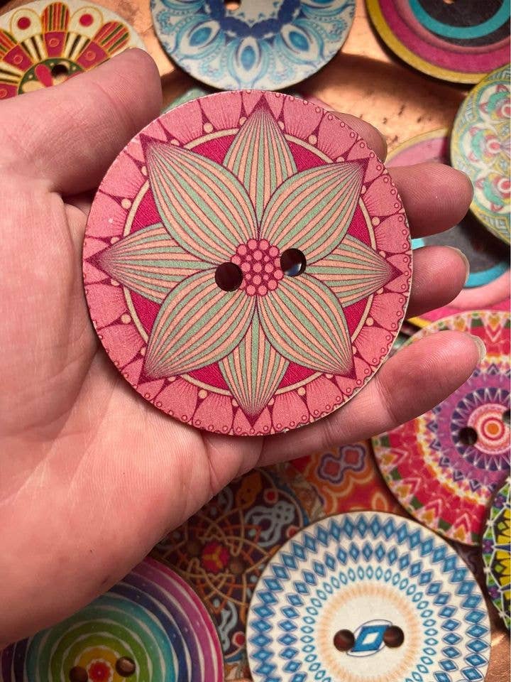 Wooden Assorted 3" Button