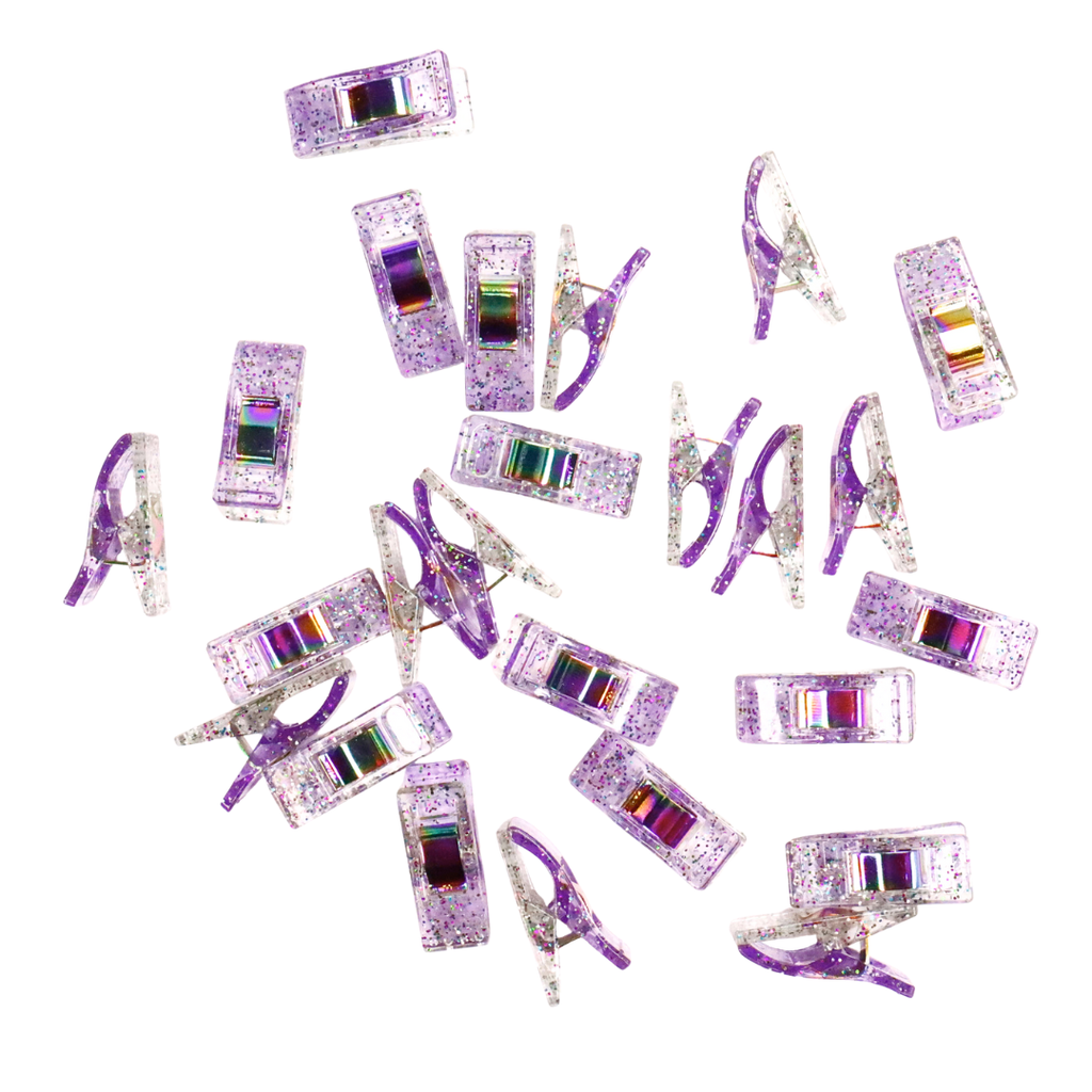 Wild Flower Glitter Clips Pack of 25