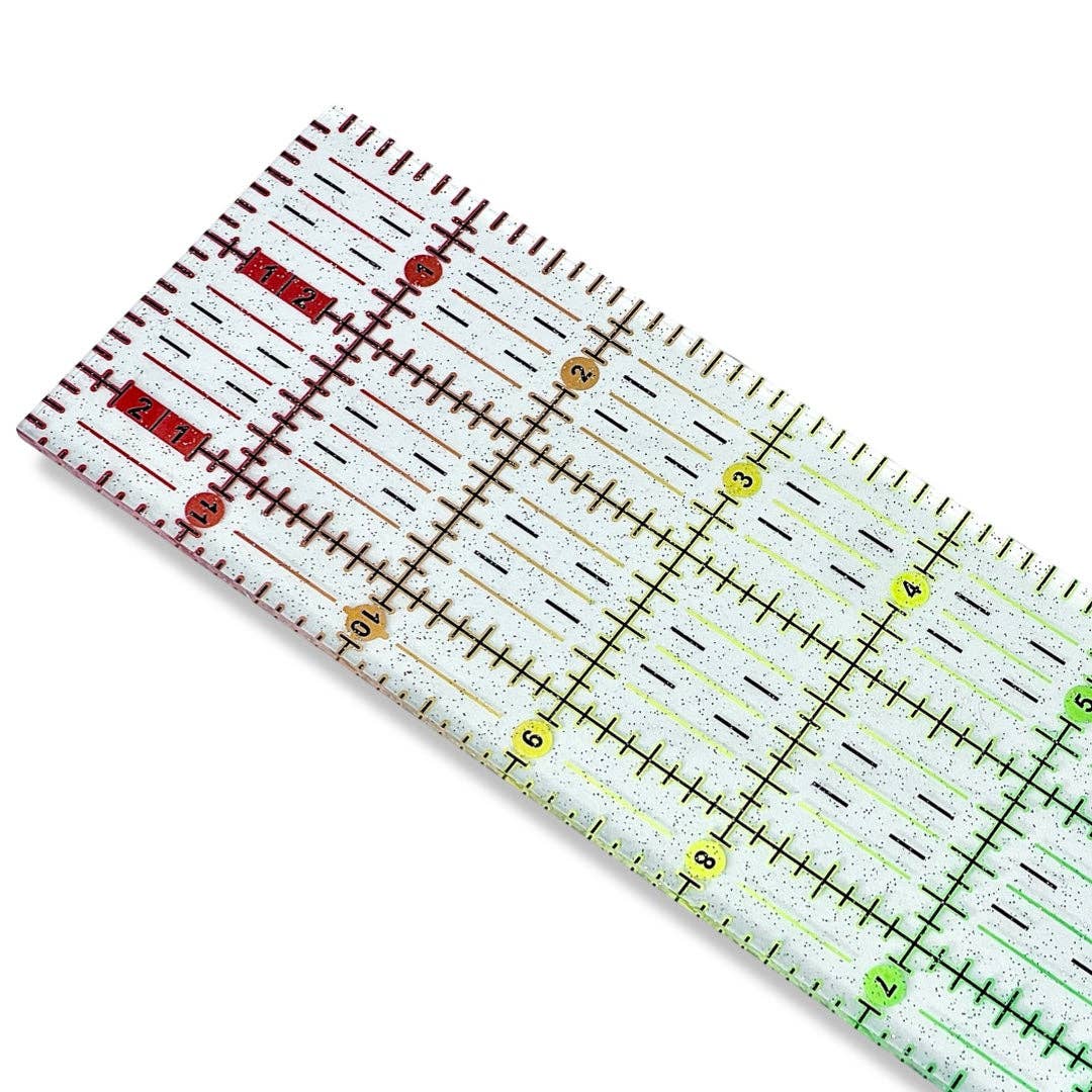 Rainbow Gradient Glitter - 12" x 2.5” Ruler