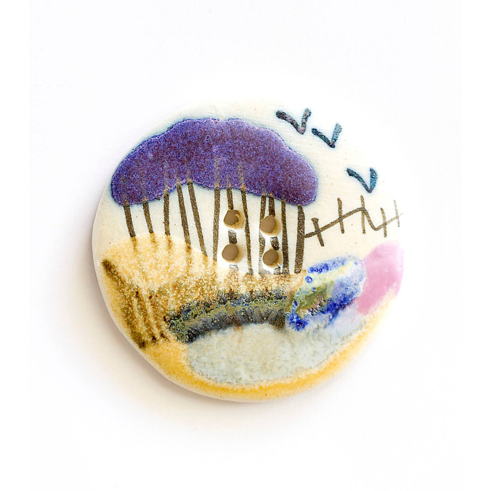 Extra-Large Country Scene Button (L517)