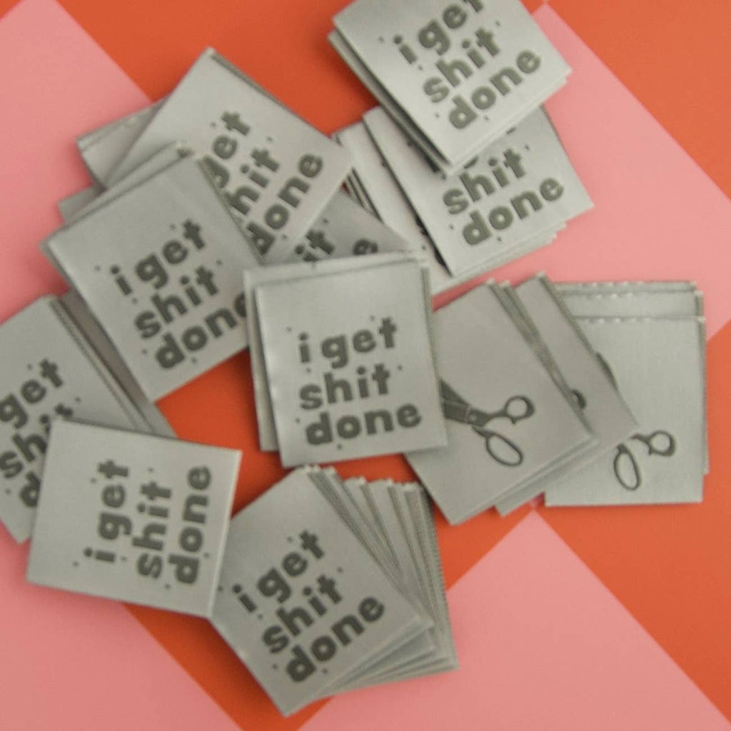 I Get Shit Done Sewing Labels 