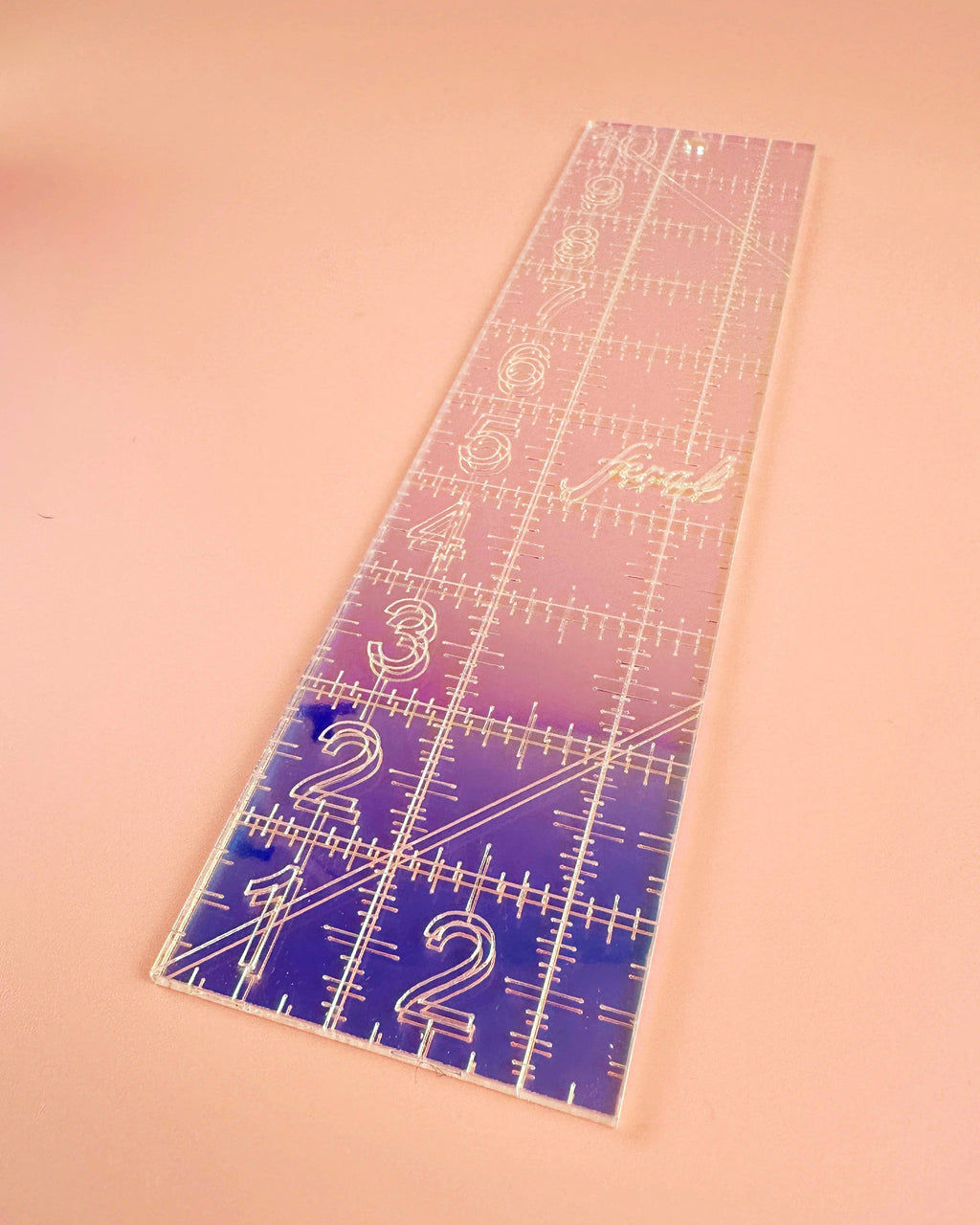 2.5" x 10" Quilting Ruler - Iridescent