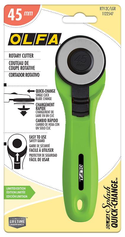 Olfa 45mm Rotary Cutter - Lime Green