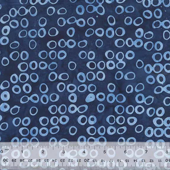 Batik - Indigo Batiks Vol. 2, Circles / Navy