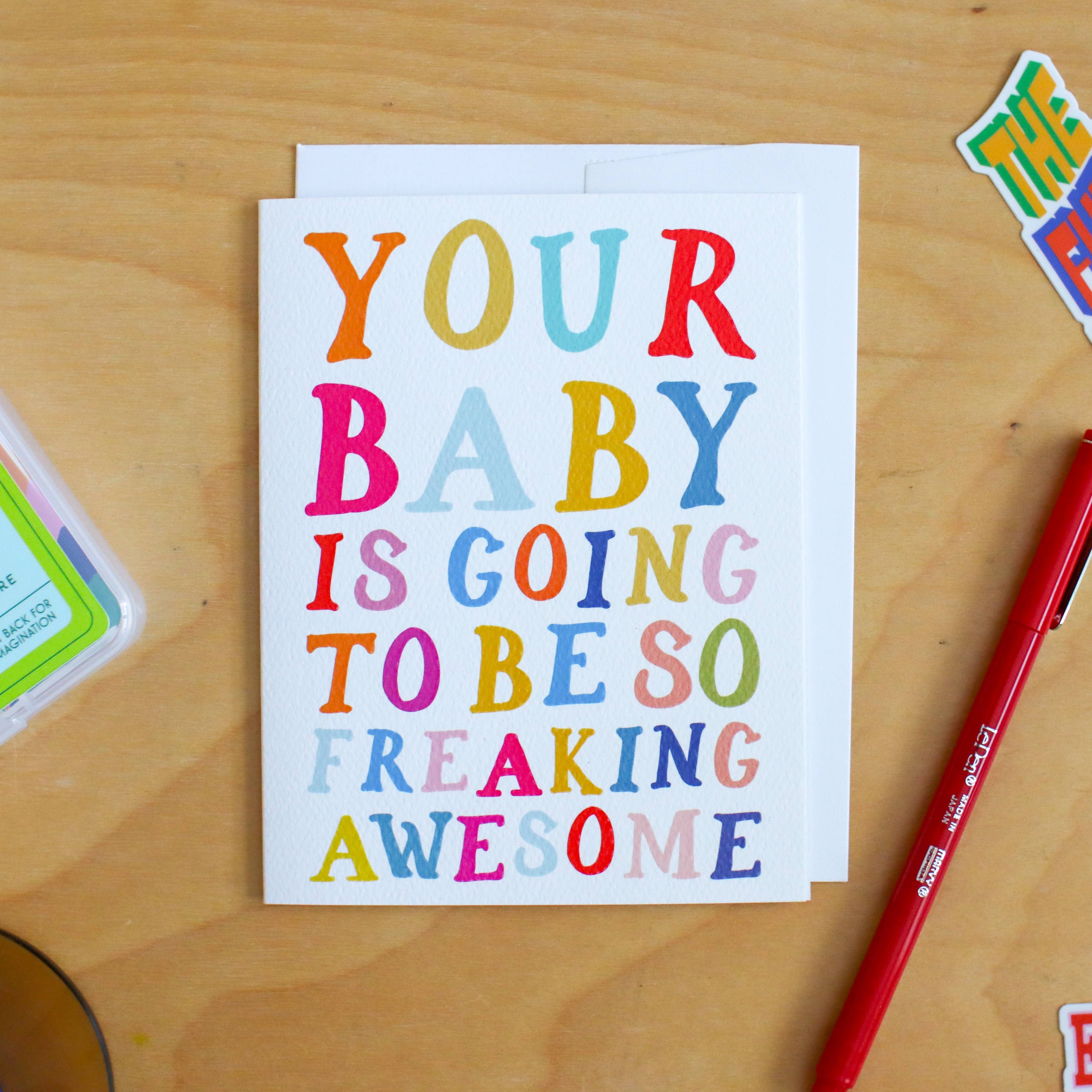 Freaking Awesome Baby Notecard