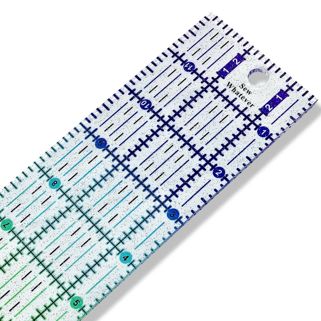 Rainbow Gradient Glitter - 12" x 2.5” Ruler