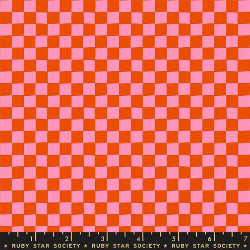 1-800-Calico Block Print Warm Red