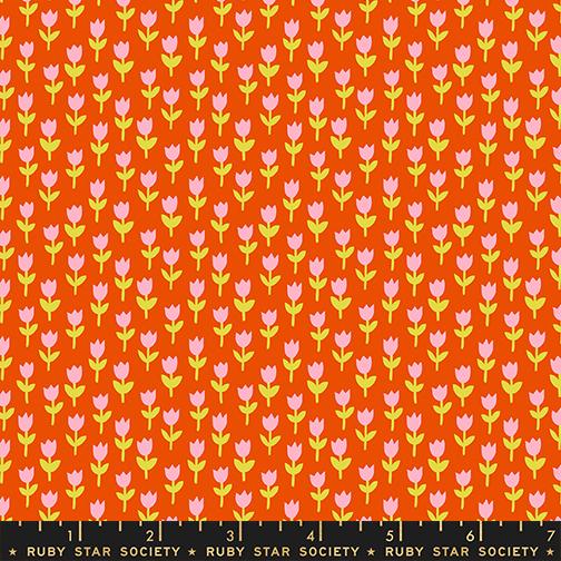 1-800-Calico Tulips Warm Red