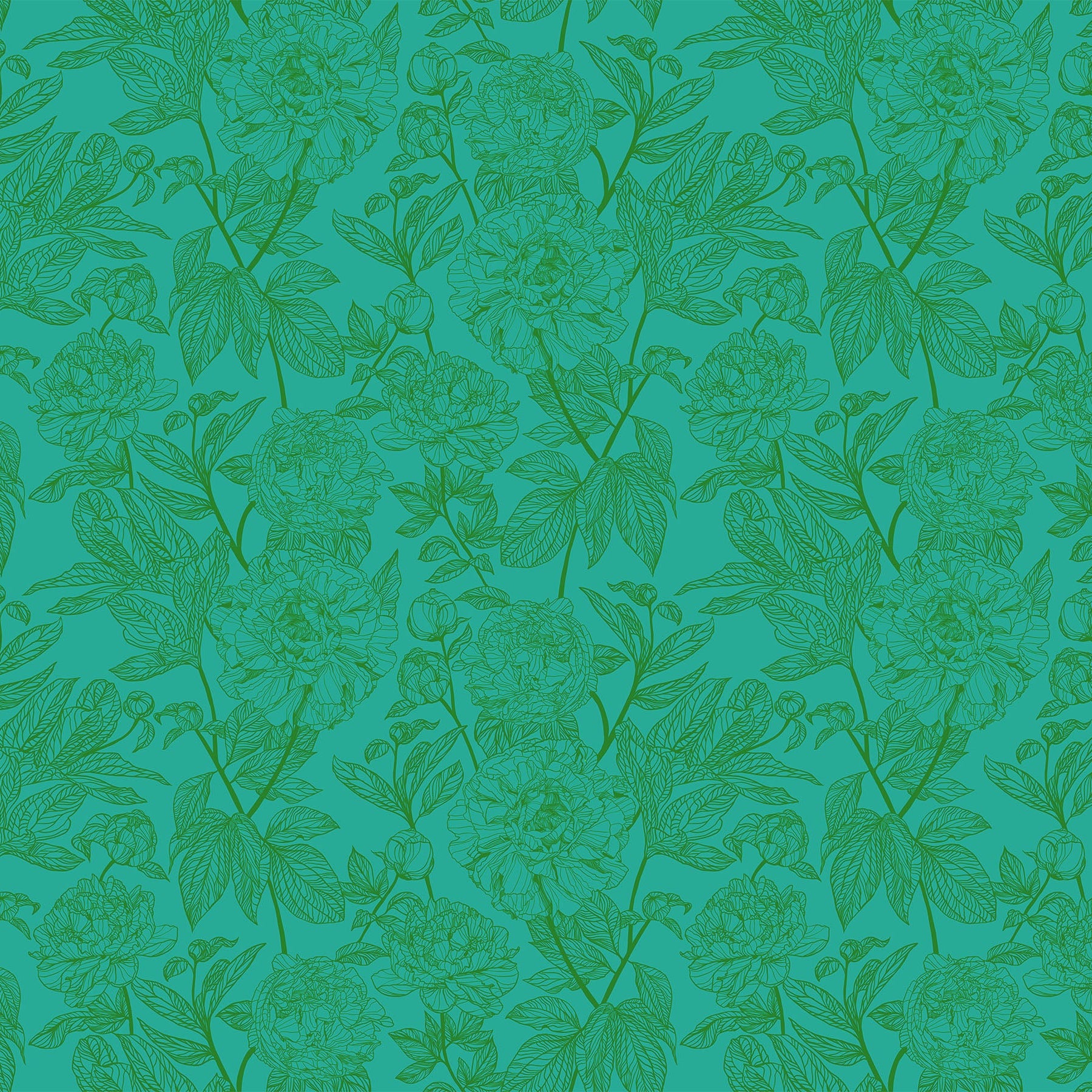 Indelible Peony in Jade