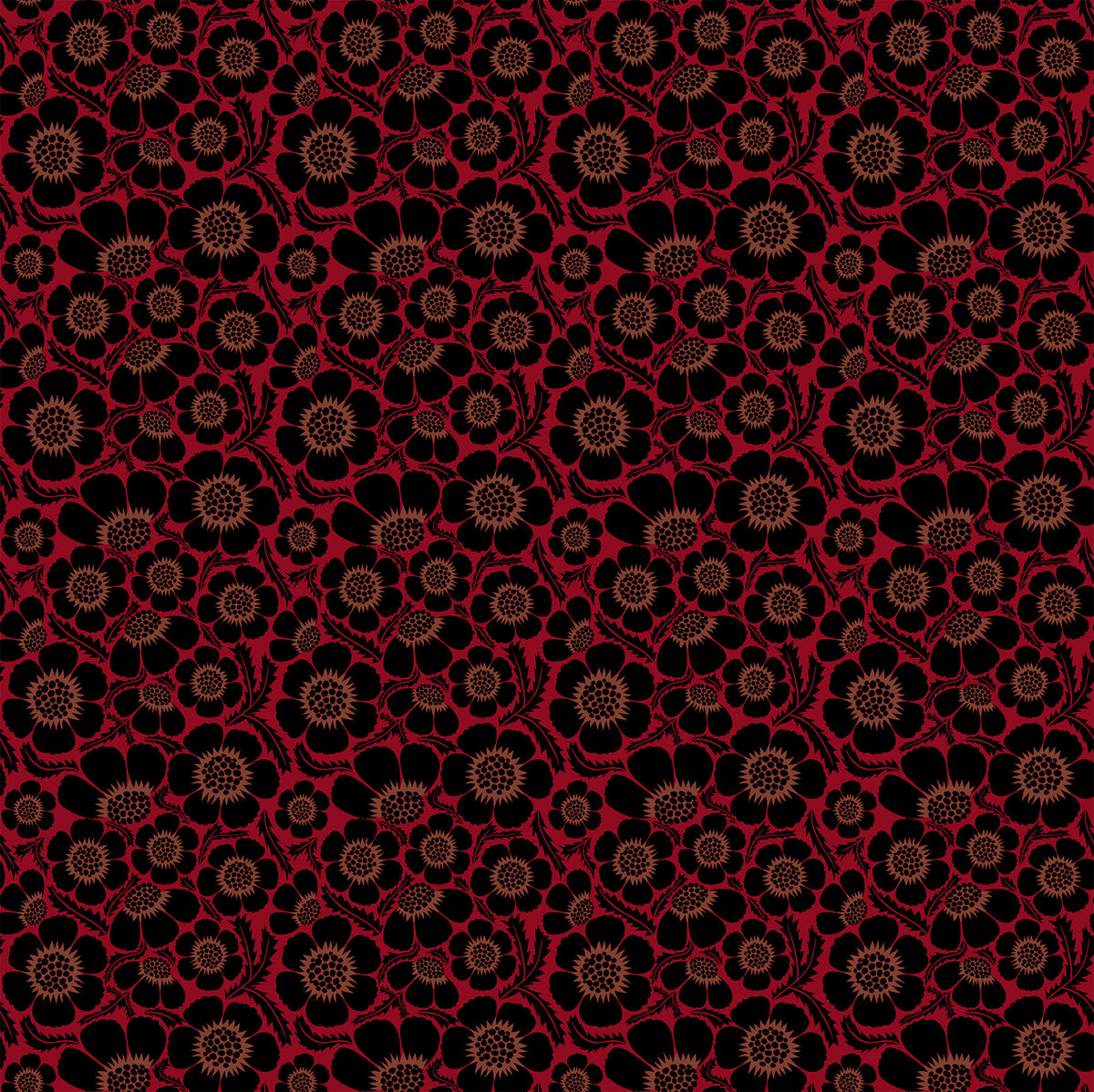 Clean Cut Cotton Prickly in Scarlet