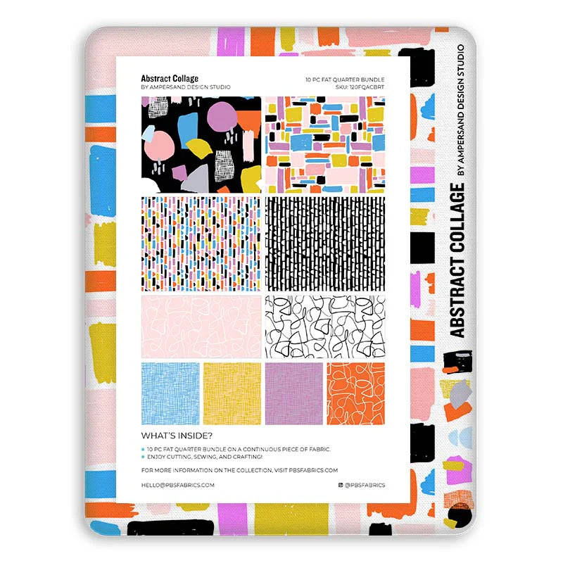 Abstract Collage – 10 PC FQ Bundle / Bright