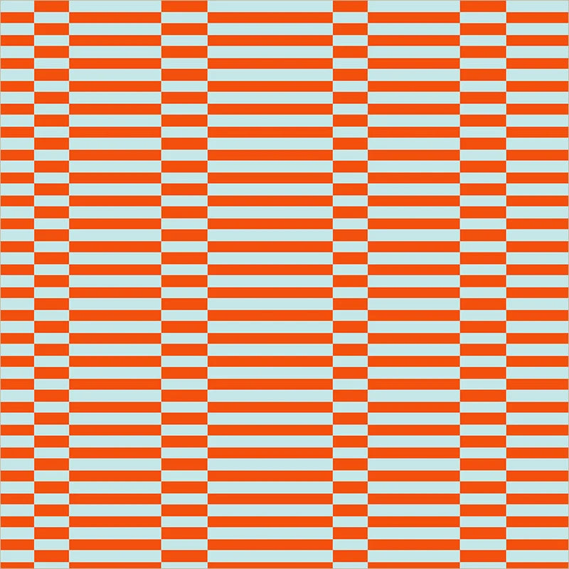Annabel's Blenders Broken Stripe in Orange/Sky