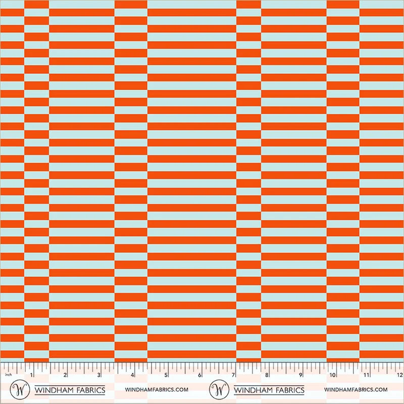 Annabel's Blenders Broken Stripe in Orange/Sky