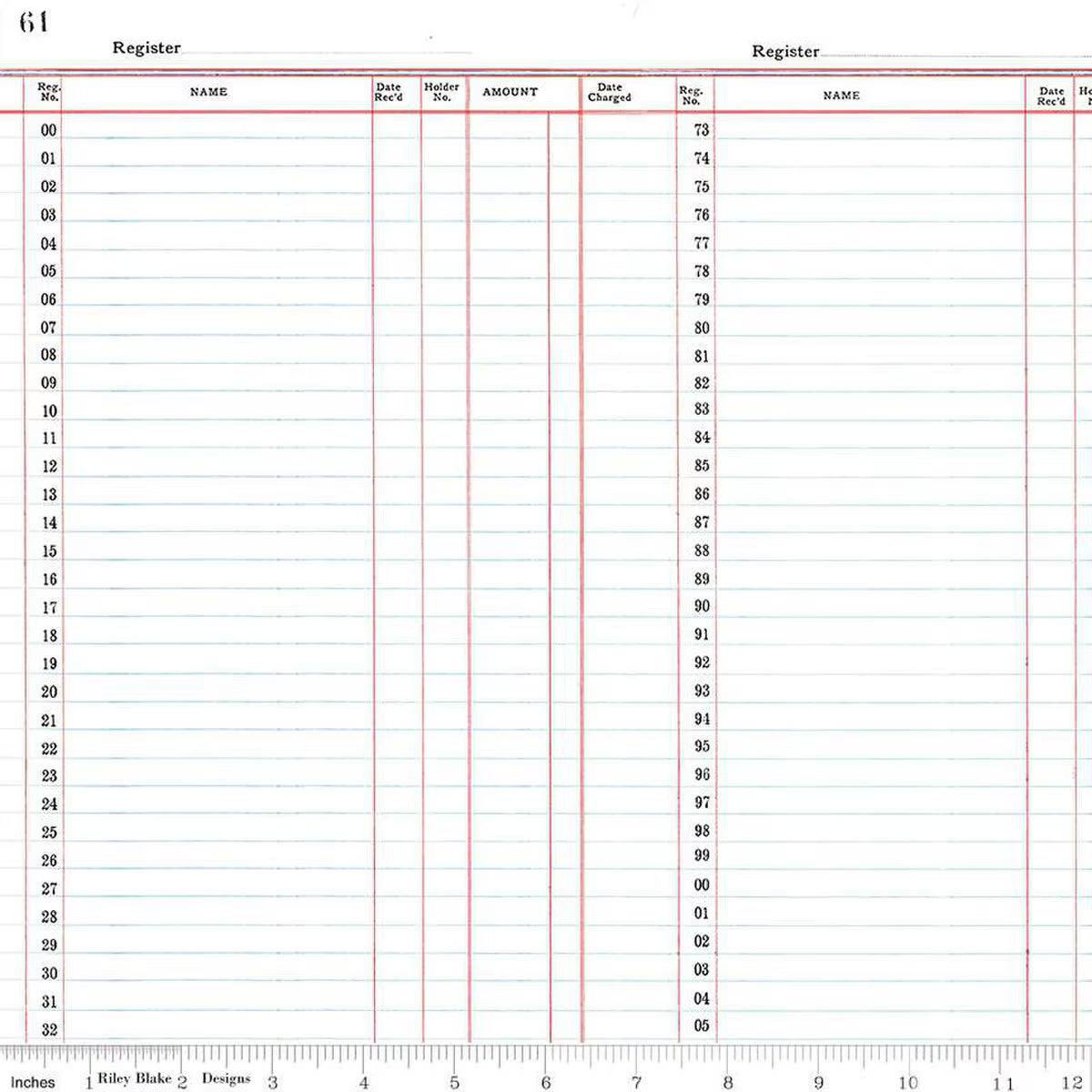 Journal Basics Ledger Paper / White