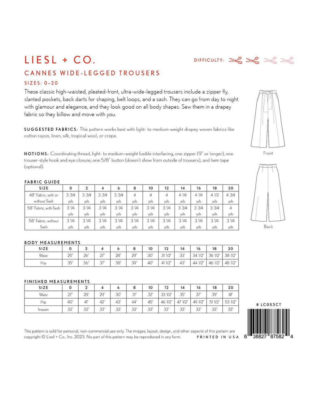 Cannes Wide Legged Trousers Print Pattern