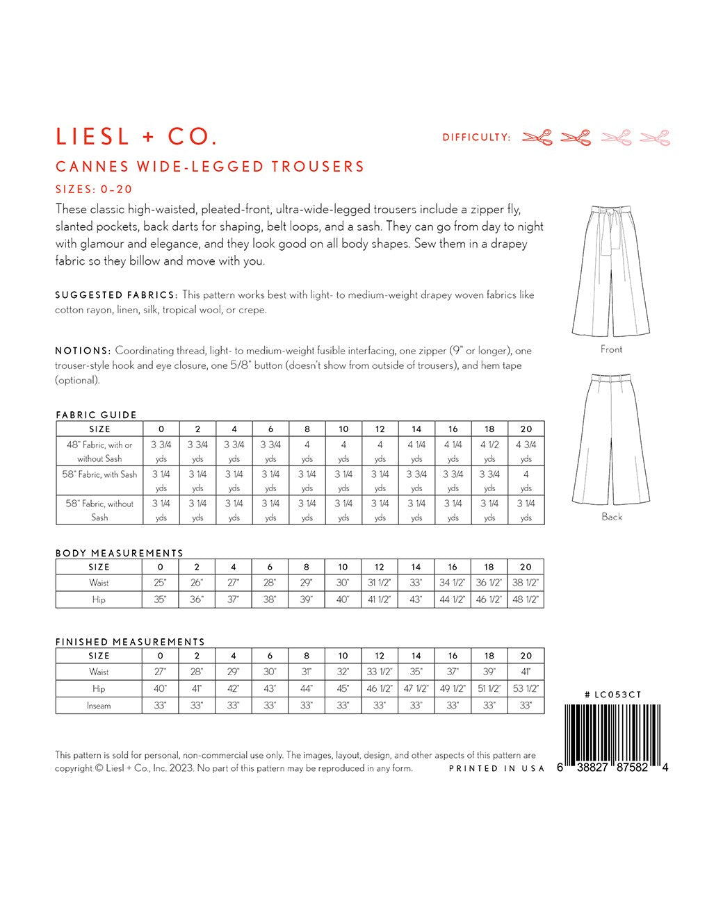 Cannes Wide Legged Trousers Print Pattern