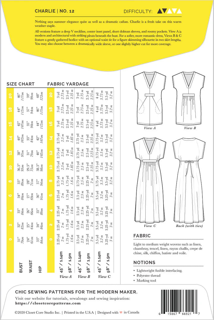 Charlie Caftan Pattern (Print)