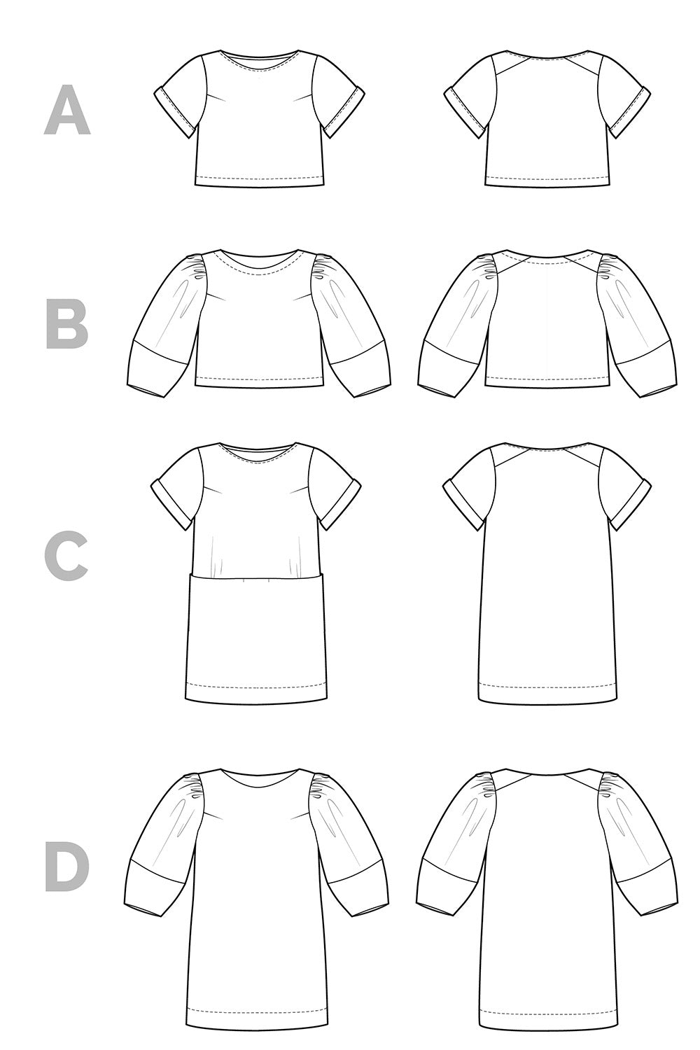 Cielo Top + Dress Pattern (Print)