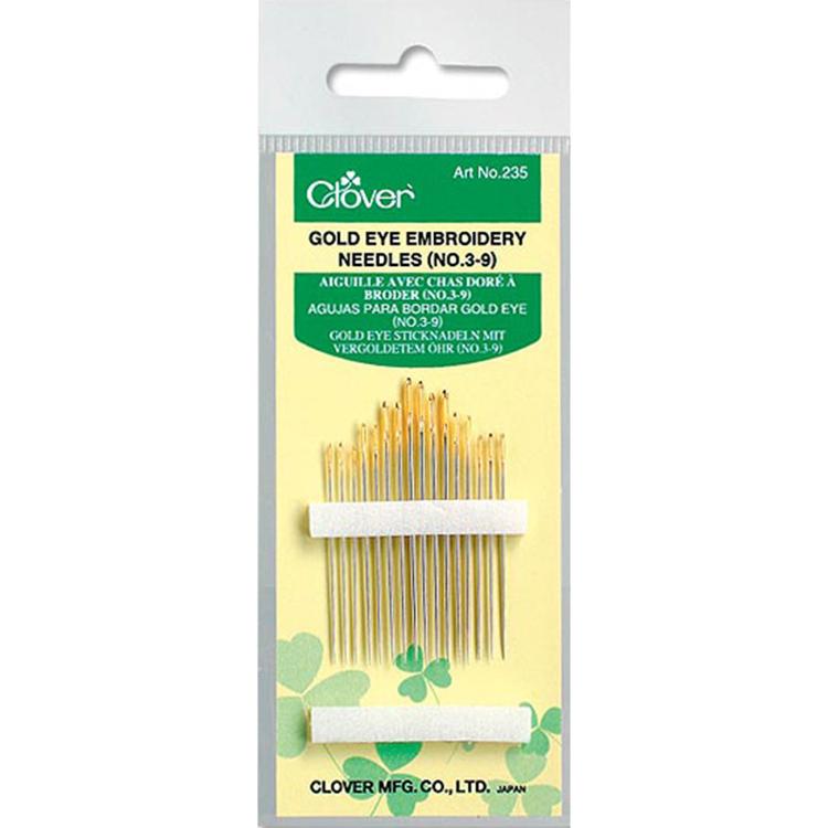 Gold-Eye Embroidery Needle Pack