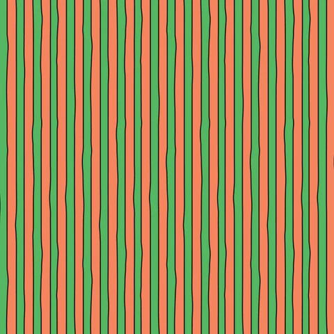 Goodnight Moon Stripes - Red/Green
