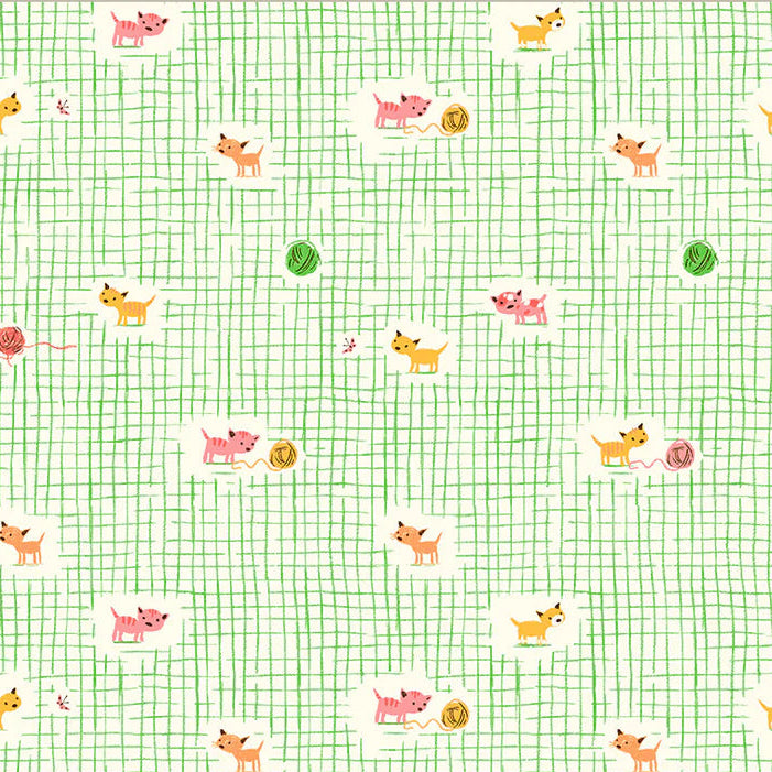 Heather Ross Favorites Kitten Plaid in Green