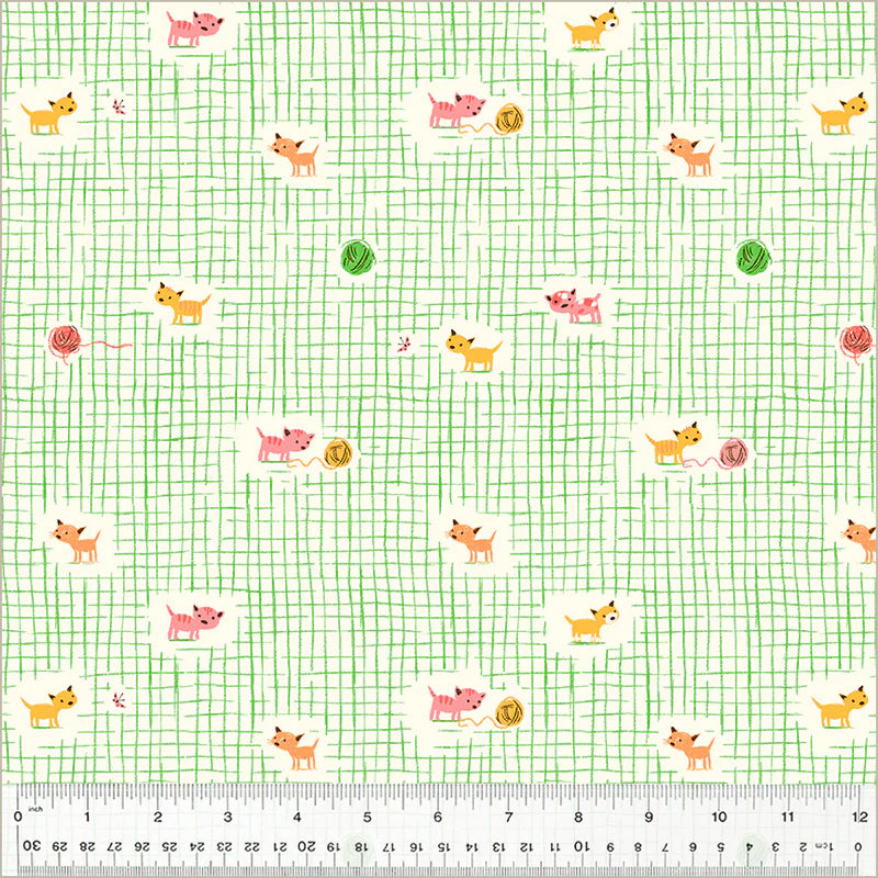 Heather Ross Favorites Kitten Plaid in Green