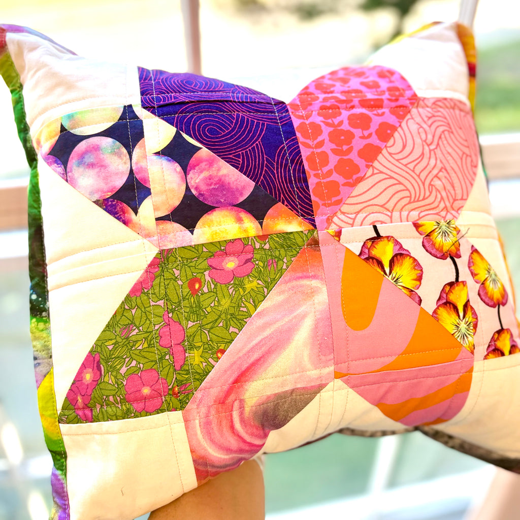 Lemoyne Star Quilted Pillow Project