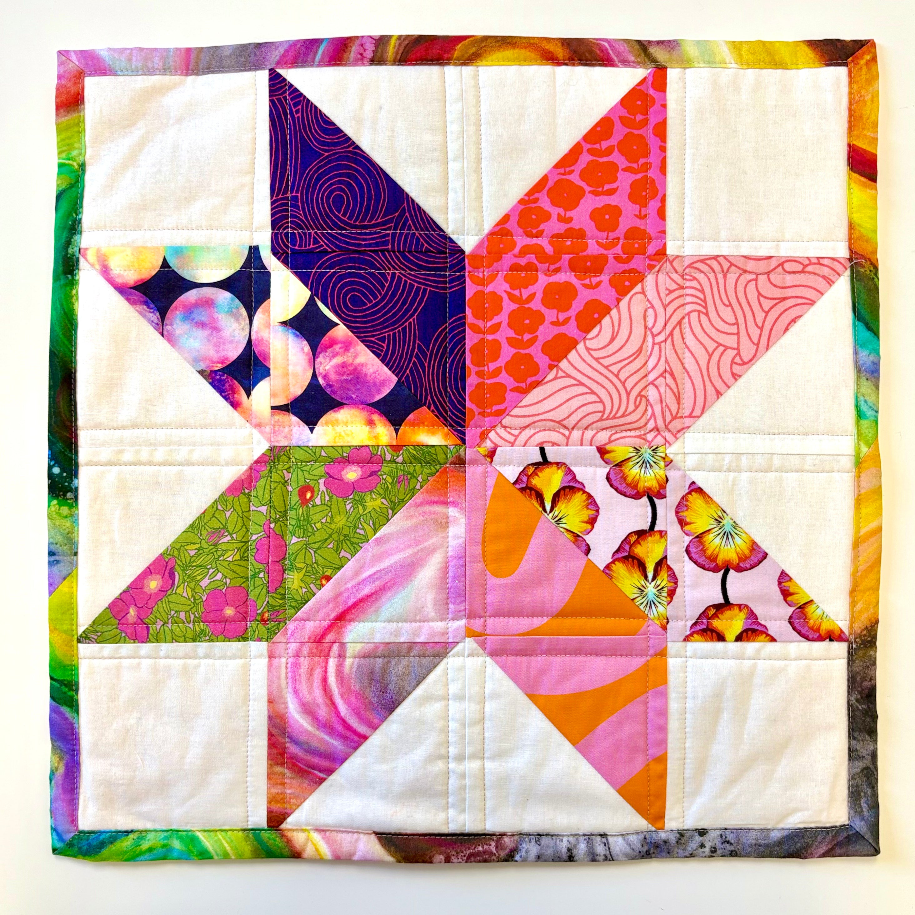 Lemoyne Star Quilted Pillow Project