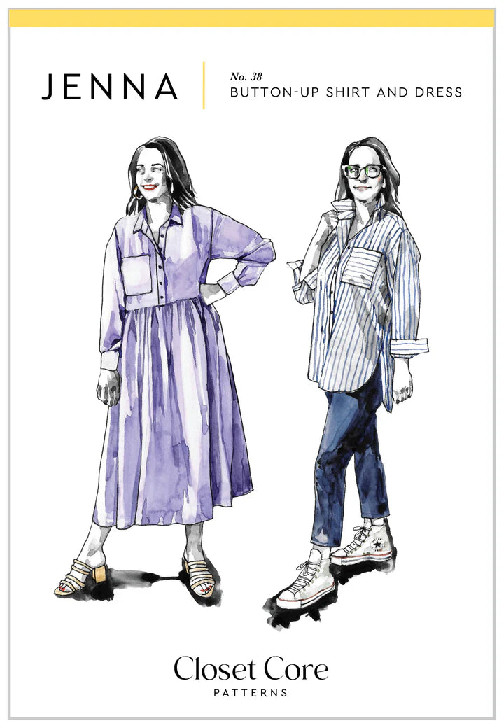 Jenna Shirt + Shirtdress Pattern (Print)
